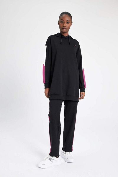 DeFacto Pantaloni de sport DeFactoFit Jogger Standard Fit Imprimați cu buzunare Partea laterală B4631AX24SP