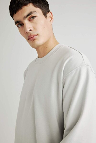 DeFacto Oversize Wide Fit Crew Neck Basic μασίφ φούτερ T5139AZ24SP