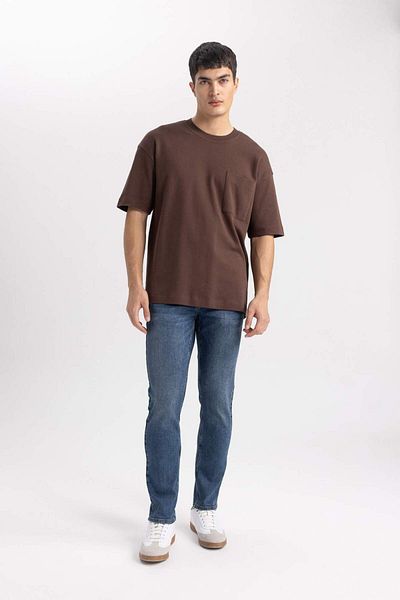 DeFacto Carlo Skinny Fit Extra Slim Fit Talie normală Pantaloni de jeans cu picioare extra înguste C1814AX24SP