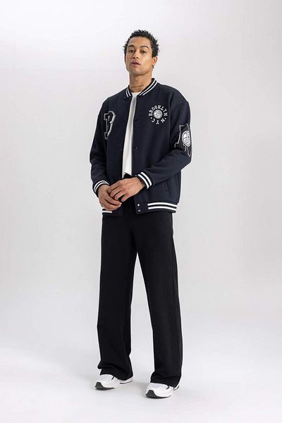 DeFacto Fit Oversize Fit Thick Sweatshirt Fabric Cardigan with Pockets