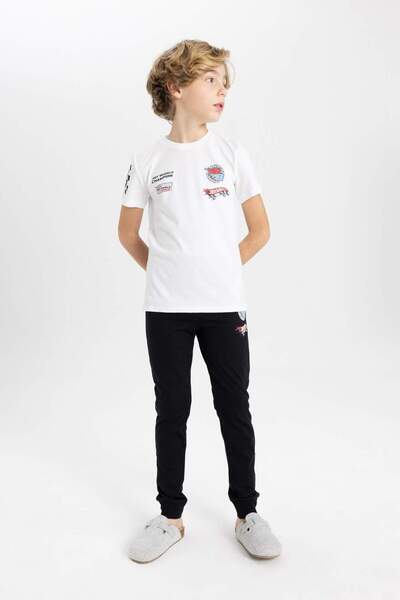 DeFacto Hot Wheels pidžama za dečake - okrugla kragna , kratki rukavi, dugi d...