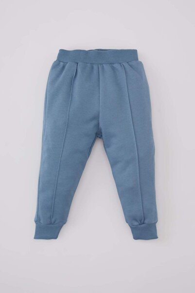 DeFacto Erkek Bebek 2li Takım Bisiklet Yaka Baskılı Sweatshirt Beli Lastikli Eşofman Altı B3175A524SP