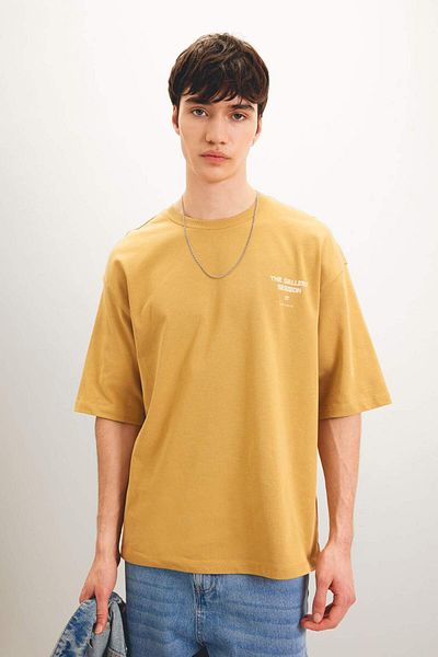 DeFacto Loose Fit Crew Neck Back Printed Short Sleeve T-Shirt C0710Ax24Sp