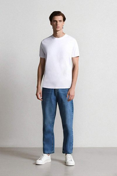 DeFacto Pantaloni de jeans cu talie lată, cu potrivire largă, cu talie obișnuită B5783ax24sp