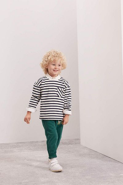 DeFacto Baby Boy Crew Neck Striped Long Sleeve T-Shirt C2491A524Sp