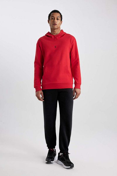 DeFacto Fit Standard Fit Kapuzen-Skuba-Taucher-Sportler-Sweatshirt mit Stofftaschen C2310ax24sp