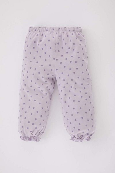 DeFacto Baby Girls Pajamas Set Polka Dot Long Sleeve Combed Cotton Top with Elastic Waist Long Bottom B7750A524Sp