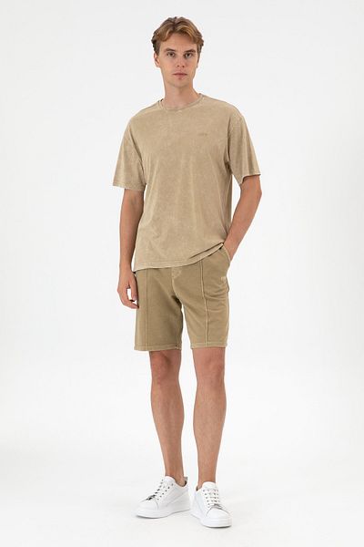 U.S. Polo Assn. شورت كاكي محبوك للرجال 50306976-VR027