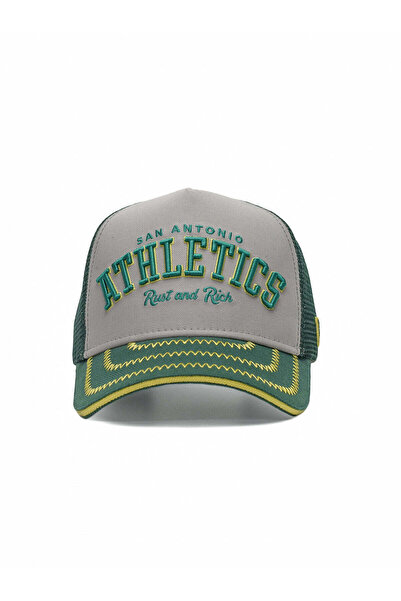 RustandRich Kadın Erkek Yeşil Trucker Şapka City's Collection Athletics