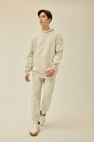 DeFacto Comfort Regular Fit Comfortable Fit Hooded Kangaroo Pocket Basic Plain Sweatshirt B4446Ax24Sp