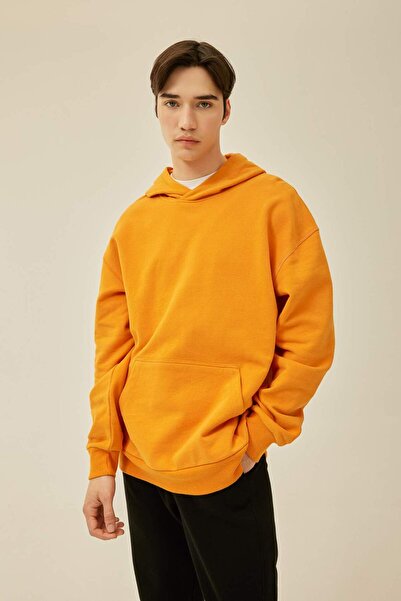 DeFacto %100 Pamuk Comfort Regular Fit Rahat Kalıp Kapüşonlu Kanguru Cepli Basic Düz Sweatshirt B4446AX24SP