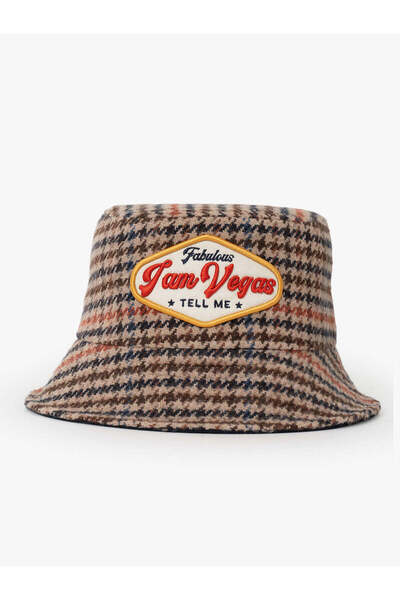 RustandRich Γυναικεία Ανδρικά Μπεζ καπέλα Bucket City's Collection Vegas