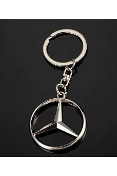 Genel Markalar Mercedes Uyumlu Metal Anahtarlık Araba Anahtarlığı Gümüş Renk ...