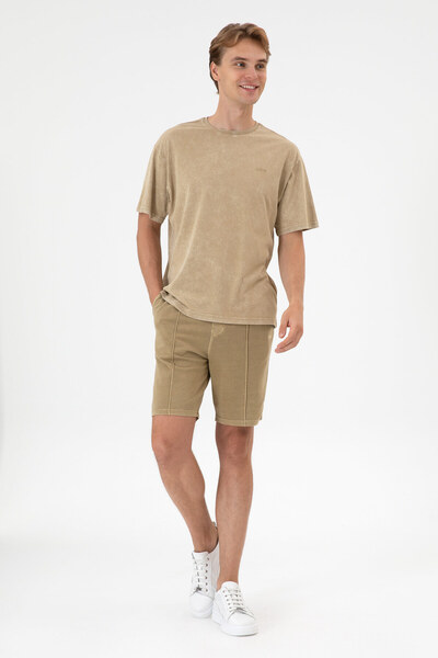 U.S. Polo Assn. Erkek Haki Örme Şort 50306976-VR027