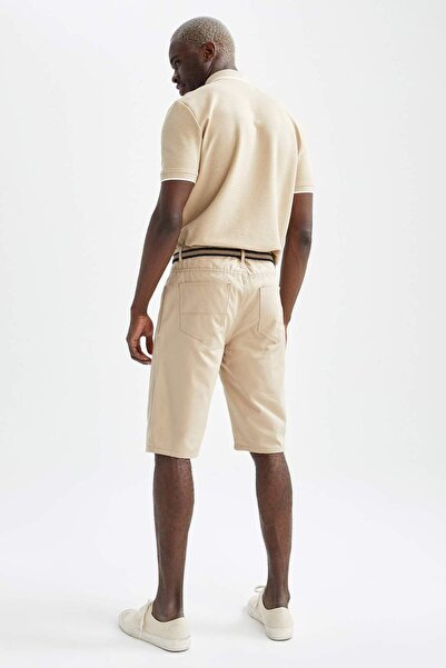 DeFacto Βαμβακερό σορτς βερμούδας Slim Fit N4990AZ23SM