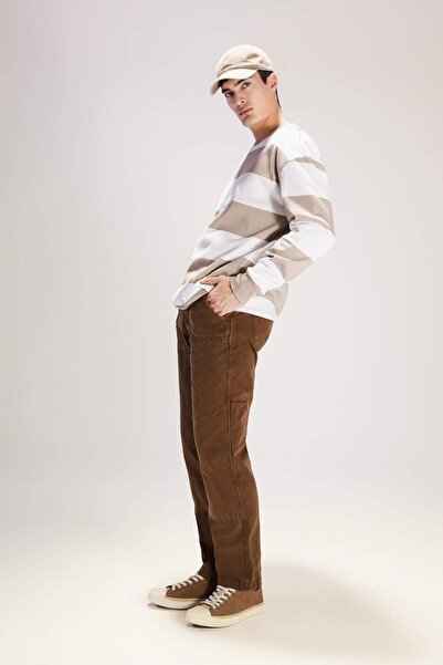 DeFacto Gabardin Pantolon Wide Leg Düz Paça Cepli B9365AX23WN