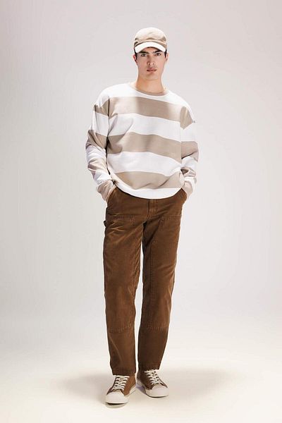DeFacto Gabardine Trousers Wide Leg Straight Leg with Pockets B9365Ax23Wn