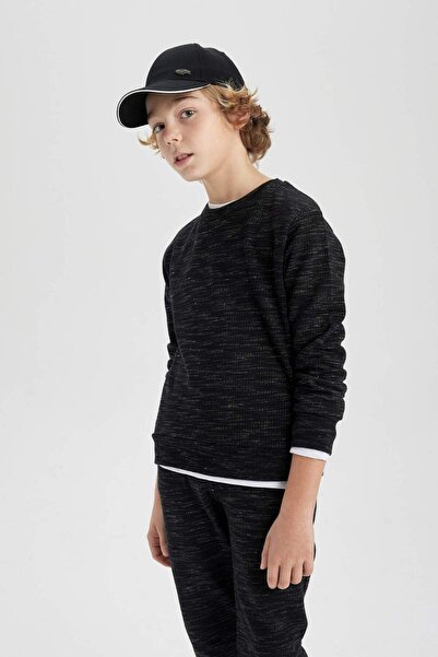 DeFacto Erkek Çocuk Bisiklet Yaka Sweatshirt C0083A823CW