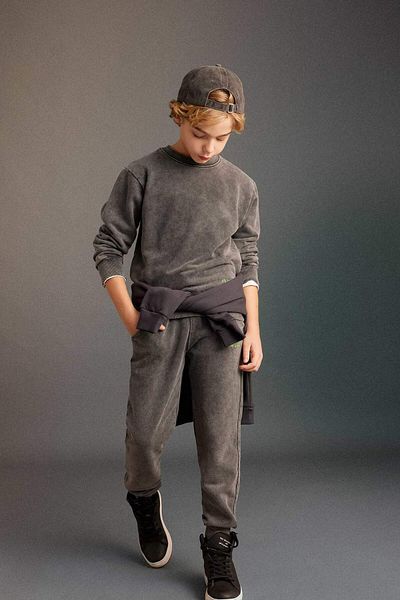 DeFacto Boy's Jogger Waist Lace-Up Elastic Leg Pocket Sweatpants C0401A823Cw