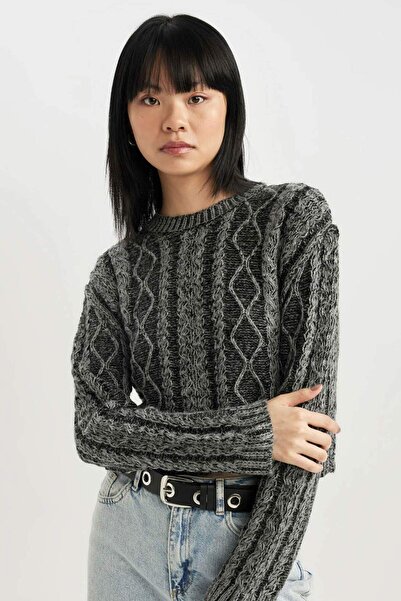 DeFacto Regular Fit Crew Neck Tricot Pullover C1518AX23WN