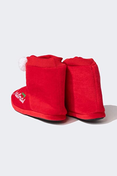 DeFacto Erkek Çocuk Yılbaşı Temalı Düz Taban Ev Botu A4512A823WN