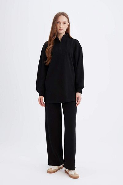 DeFacto Regular Fit Half Zip Thessaloniki Fabric Long Sleeve Tunic B4306Ax23Cw