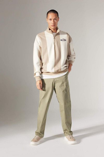 DeFacto Gabardine Trousers Baggy Fit Straight Leg with Pockets B3664Ax23Au