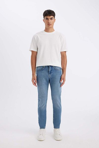 DeFacto Slim Tapered Fit Slim Fit Talie normală Pantaloni de jeans cu picioare înguste B7781AX24SP