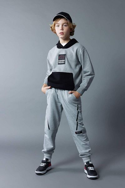 DeFacto Boy's Printed Hooded Thick Sweatshirt B5948A823Wn