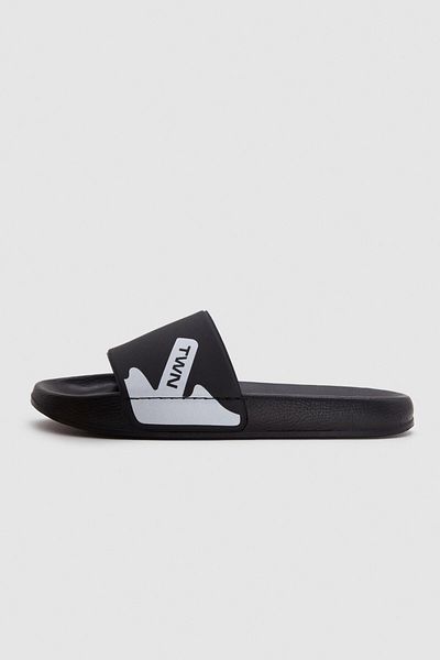 Twn Black Single Band Slippers