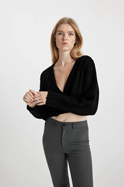 DeFacto Coool Regular Fit V Yaka Triko Hırka A3286AX23WN