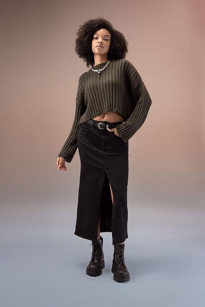 DeFacto Regular Fit Crew Neck Sweater Sweater A8151Ax23Wn