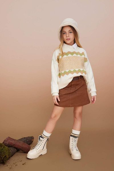 DeFacto Girl's Half Turtleneck Sweater B1604A823Wn
