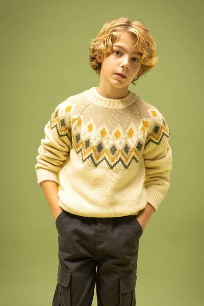 DeFacto Boy's Crew Neck Knitwear Sweater A5599A823Wn