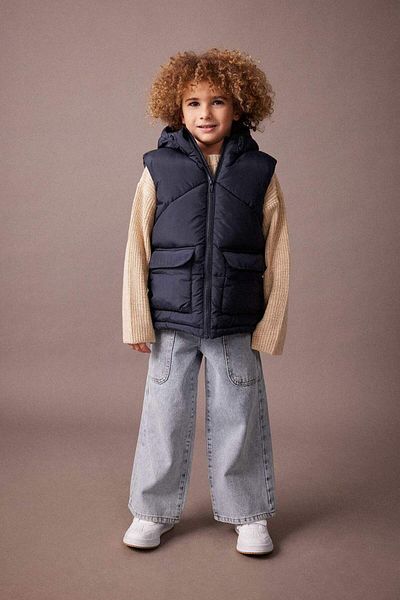 DeFacto Boy's Hooded Fleece-Lined Puffer Vest A2524A823Wn