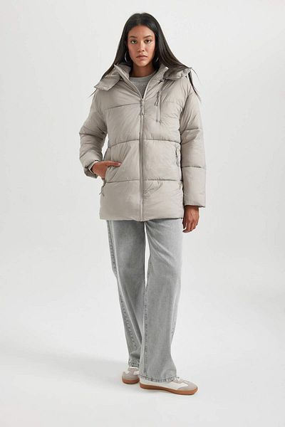 DeFacto Relax Fit Hooded Waterproof Puffer Jacket - A7167ax23wn