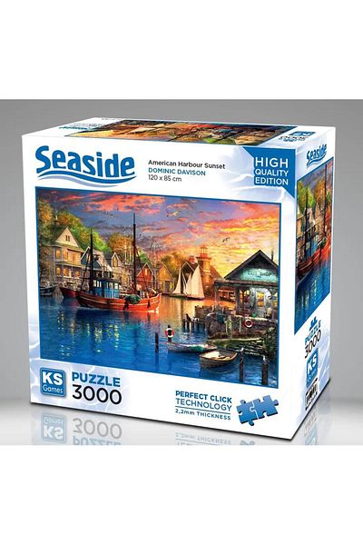 Ks Games Puzzle 3000 American Harbor Sunset