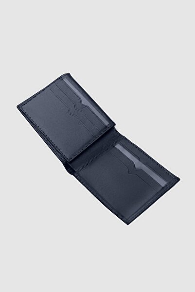 D'S Damat Ds Damat Синій шкіряний гаманець у коробці