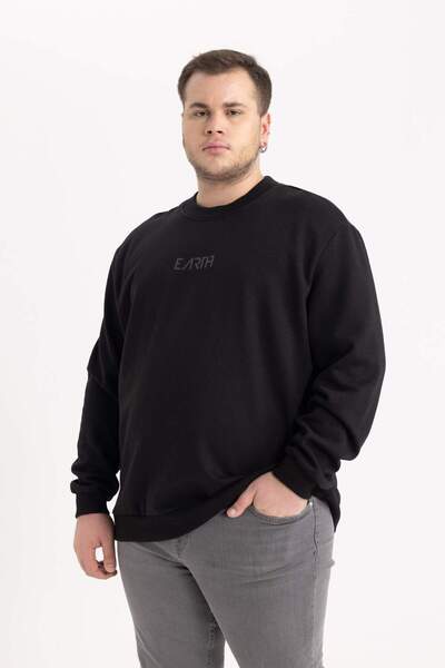 DeFacto Regular Fit Crew Neck Printed Sweatshirt X7383Az23Au