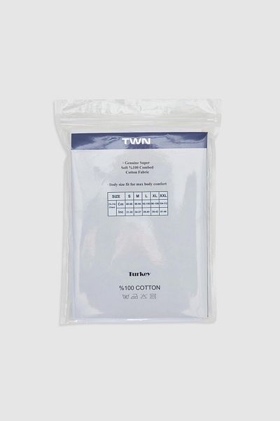 Twn White Standard Fit Breathable Sweat Absorbing 100% Cotton 6-Piece Undershirt