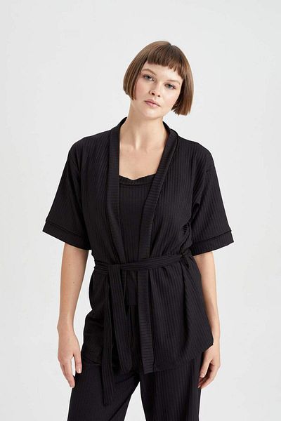 DeFacto Half Sleeve Dressing Gown-Fall in Love B6559Ax23Au
