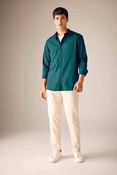 DeFacto Regular Fit Poplin Long Sleeve Shirt A8030Ax23Au