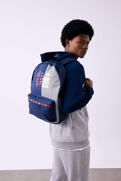 DeFacto Unisex NBA Wordmark Sports Εκτυπωμένη Αδιάβροχη Σχολική Τσάντα A5472AXNS
