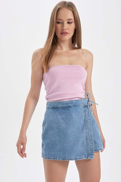 DeFacto Camisole cu nervuri Coool, lavabilă, cu efect deschis, maiou fără bretele B4480AX23HS
