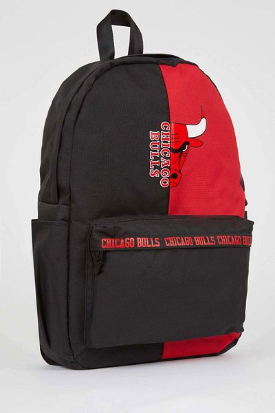 DeFacto Unisex Nba Chicago Bulls Sports Printed Water Repellent Fabric School Bag A4611Axns