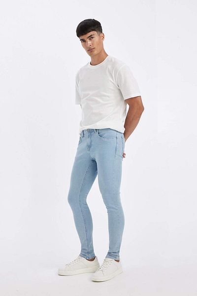 DeFacto Super Skinny Fit Cel mai îngust model Talie normală Pantaloni de jeans cu picioare extra înguste A6942AX23AU