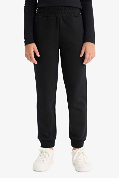 DeFacto Kız Çocuk Siyah Jogger Standart Fit Okul Eşofman Altı Y1226A623AU
