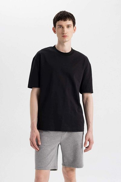 DeFacto Slim Fit Slim Fit Zipper Pocket Basic Plain Shorts B0799Ax23Sm