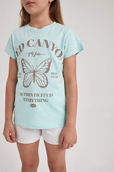 DeFacto Dívka - Tričko s krátkým rukávem Regular Fit