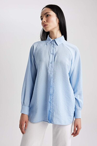 DeFacto Relax Fit Long Sleeve Shirt Tunic A9813Ax23Hs